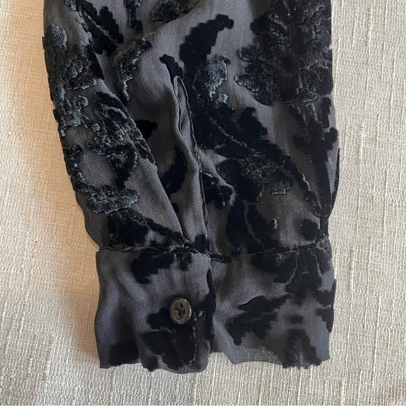 Johnny Was 4 Love & Liberty Floral Adela Silk Blend Velvet Burnout Shirt Tunic - Picture 11 of 16